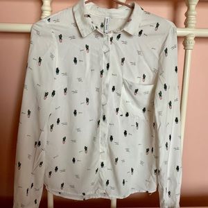 Button up cactus shirt